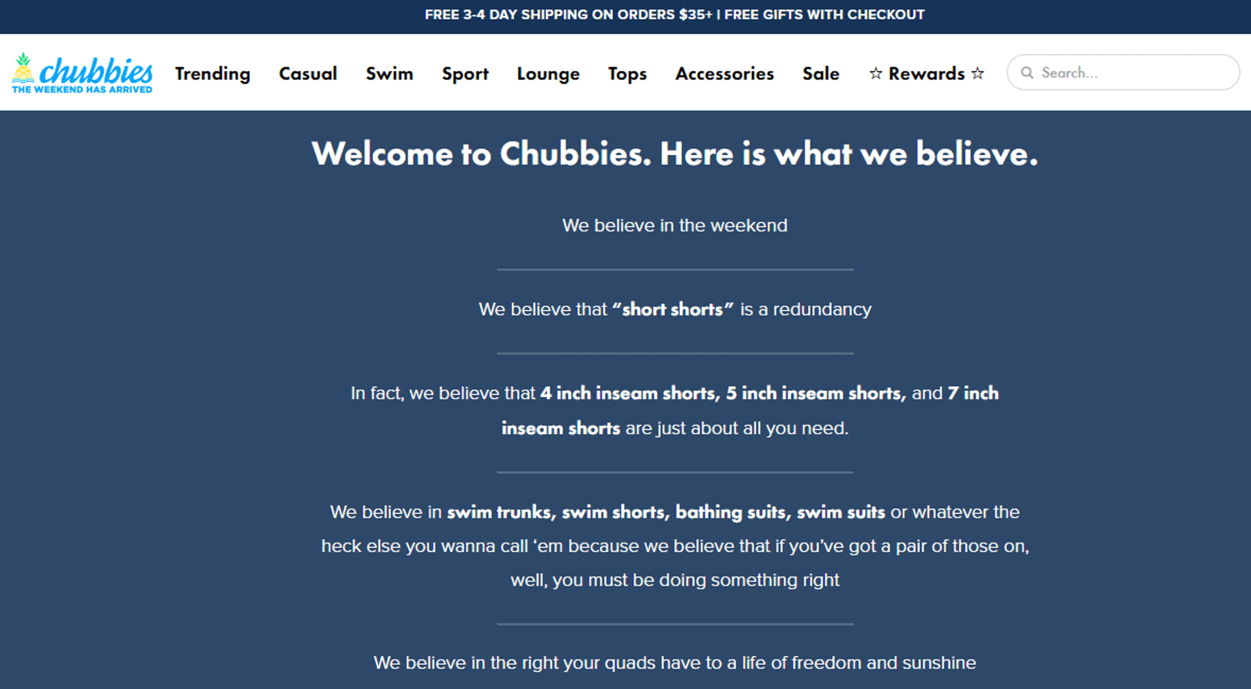 chubbies brand voice