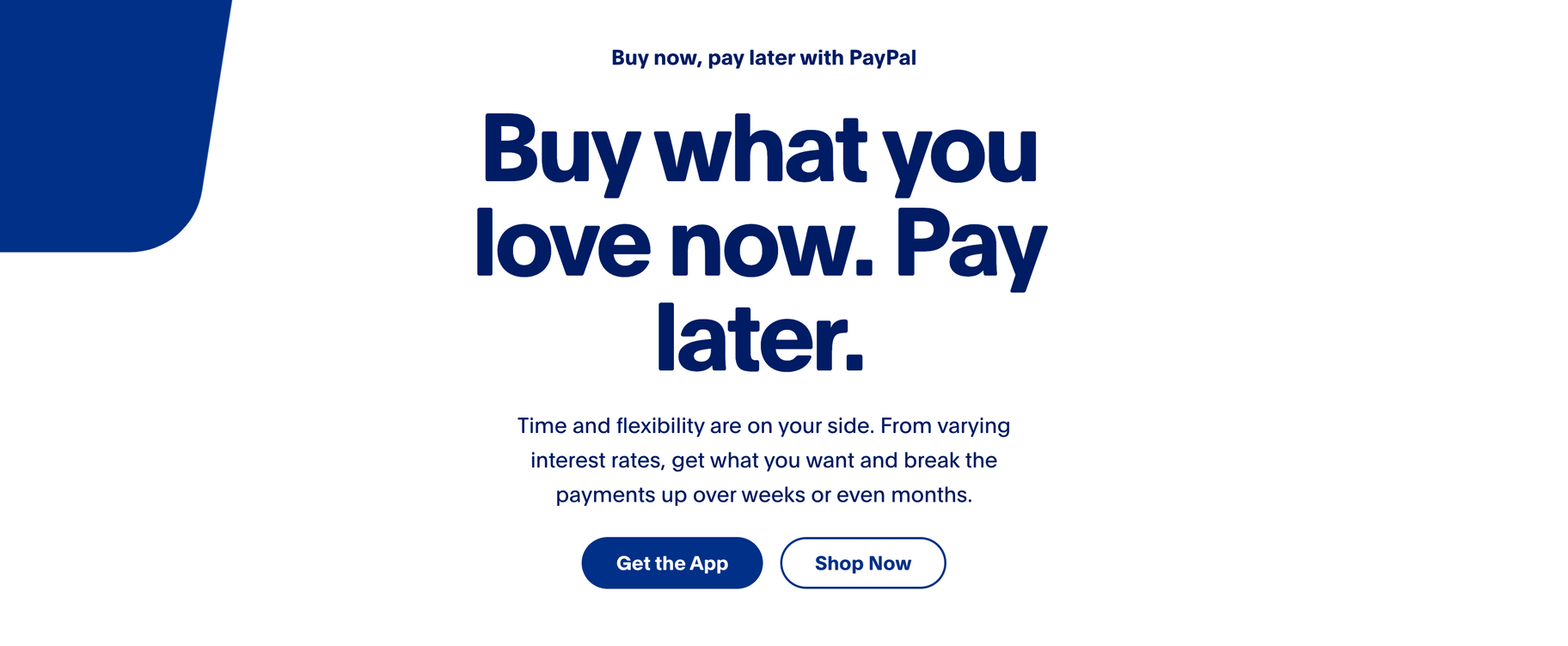 PayPal's buy now pay later service