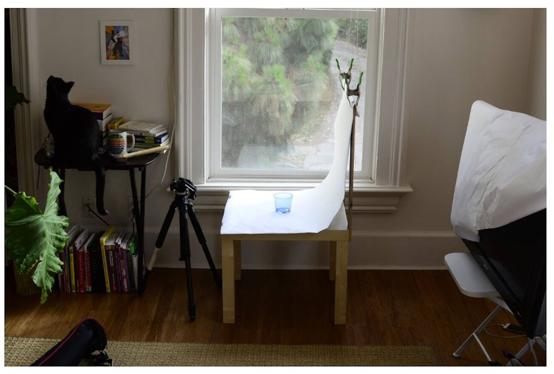 jewelry photography table setup