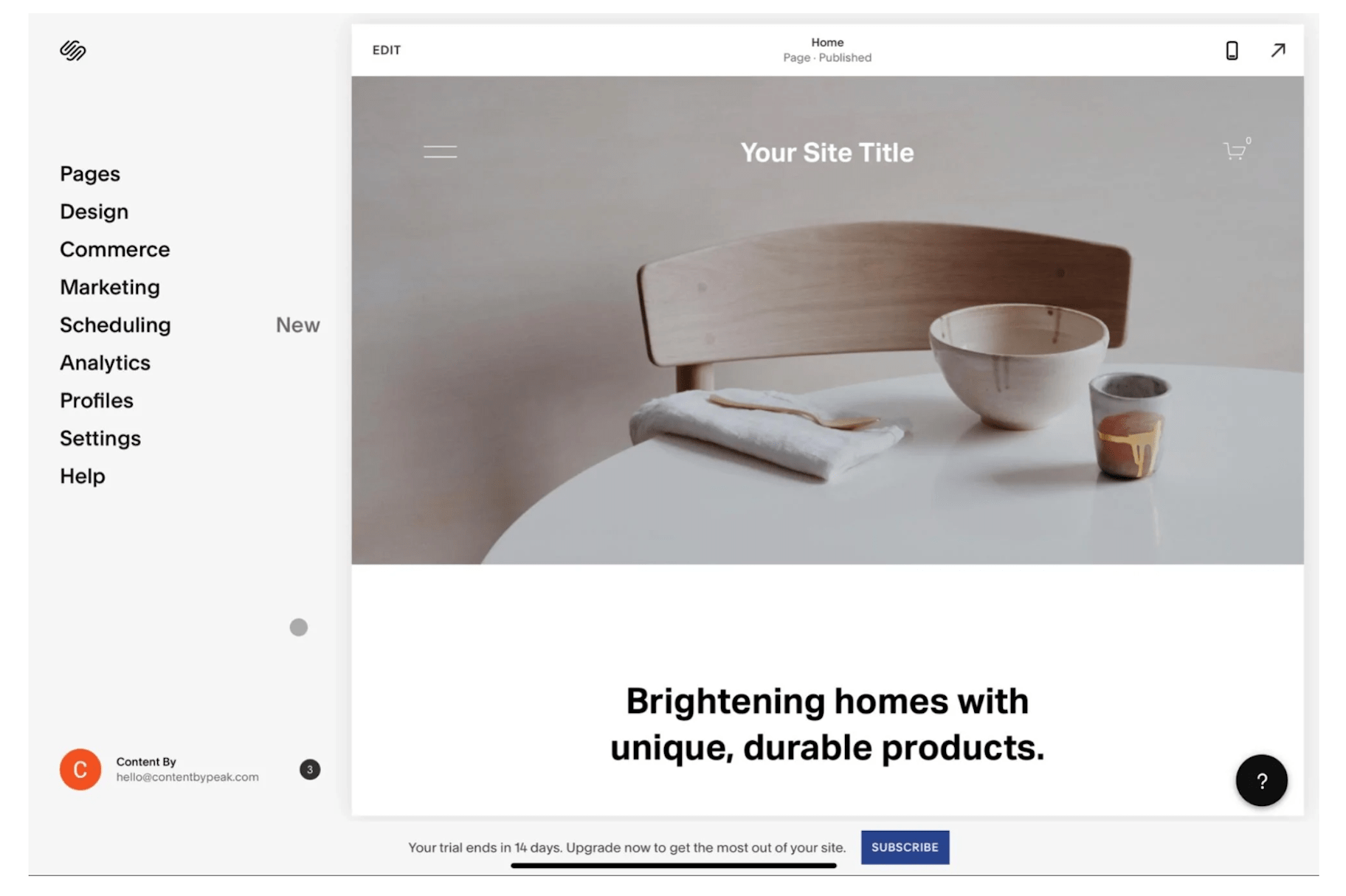 ecommerce squarespace builder