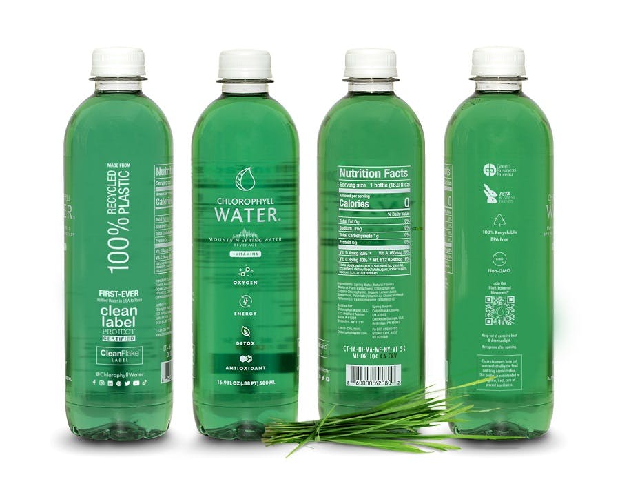 Chlorophyll Water Product label shot